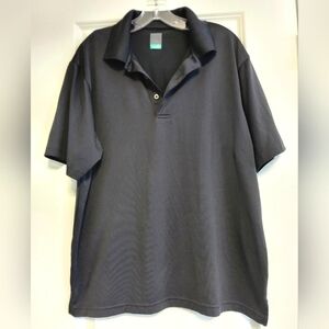❤️ 3 For 15 Black Polo Shirt Relaxed Fit Size Large